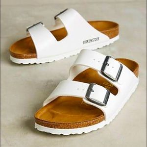 BIRKENSTOCK Arizona Two-Strap White Sandals